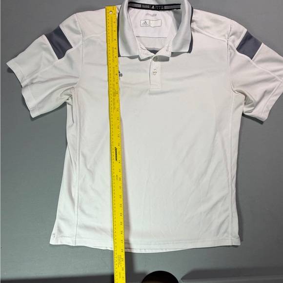 Adidas Men's White Polo with Gray Accents men’s large - Picture 4 of 6